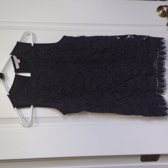 LOFT Tops - 𝅺LOFT sleeveless lace front overlay top